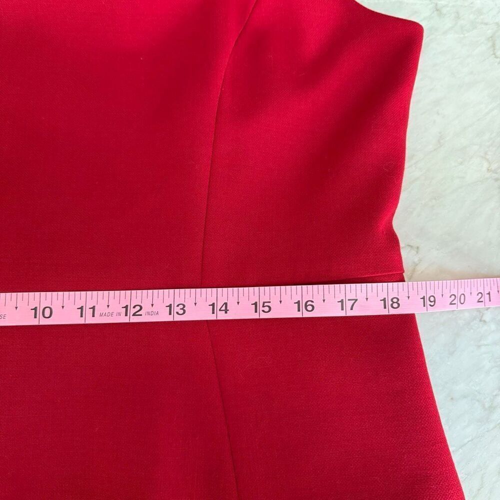 Brooks Brothers wool blend red peplum sheath dress size 16 - Picture 6 of 8